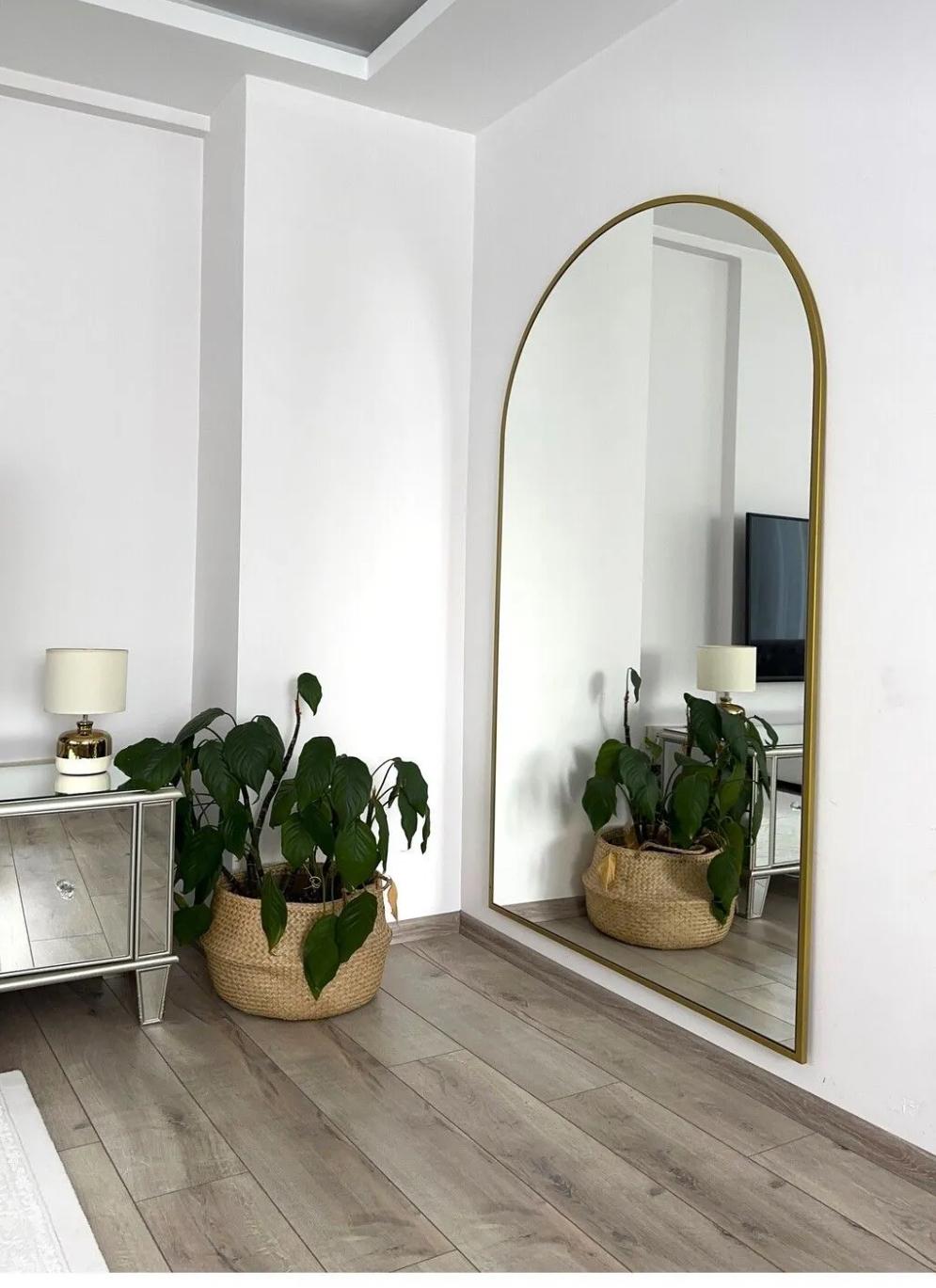 Ovaler Standspiegel 100x180 cm (Gold)