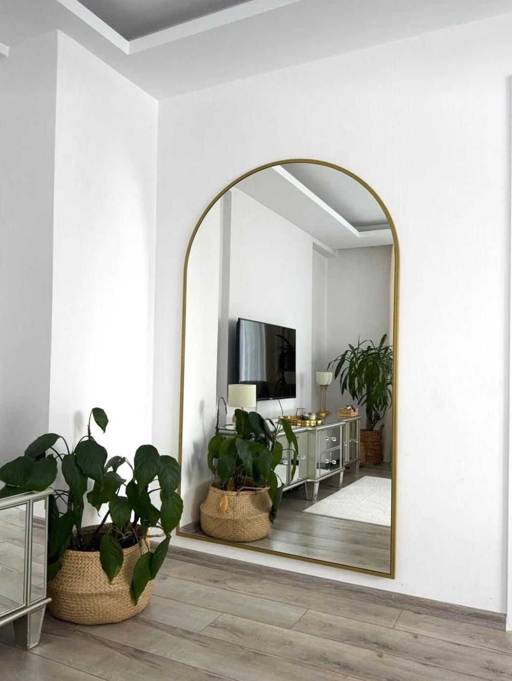 Ovaler Standspiegel 100x180 cm (Gold)