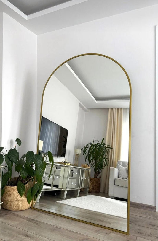 Ovaler Standspiegel 100x180 cm (Gold)