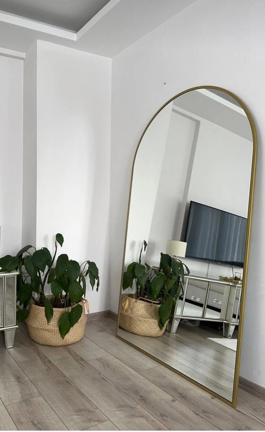 Ovaler Standspiegel 100x180 cm (Gold)