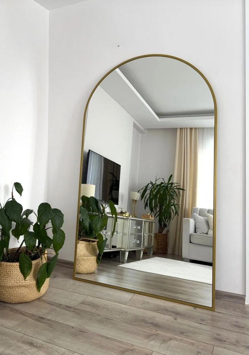 Ovaler Standspiegel 100x180 cm (Gold)