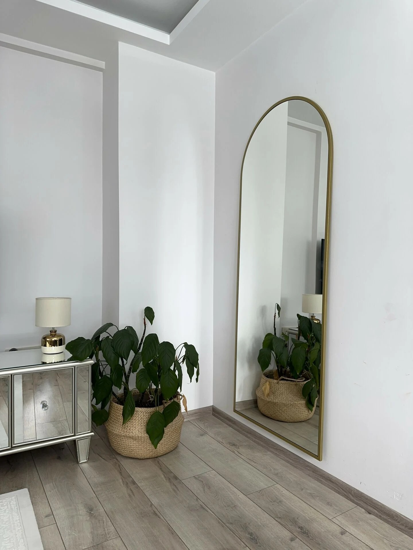 Ovaler Standspiegel 80x180 cm (Gold)