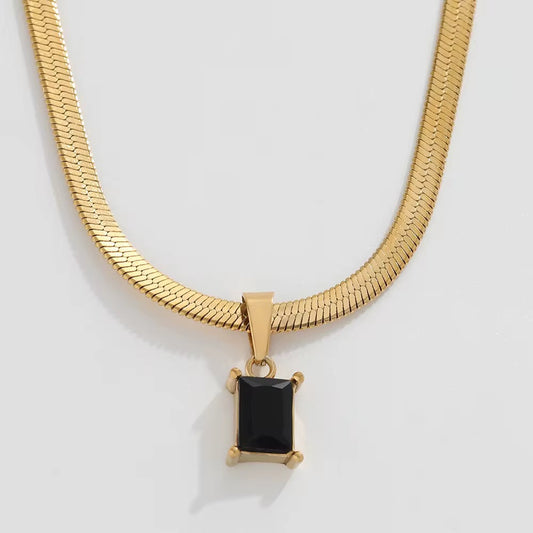 SOLITAIRE Halskette (schwarz)